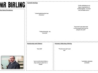 Mr Birling Revision Sheet