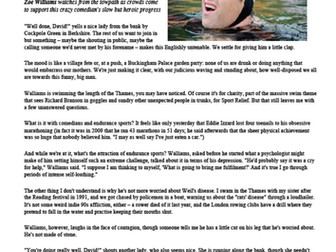 AQA New Spec GCSE English Language Paper 2 Swimming Challenge