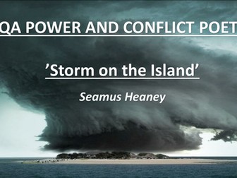 'Storm on the Island' - AQA Power and Conflict Poetry 2017