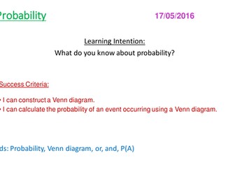 Probability with Venn Diagrams Resources | Tes