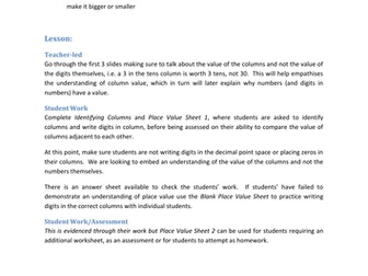 Place Value 1 - Understanding Column Value