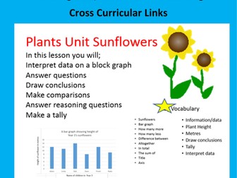 Plants and Science Year 2 Interpreting Data and Greater Depth Maths