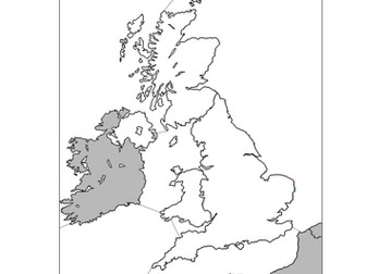 Label the UK seas and world oceans