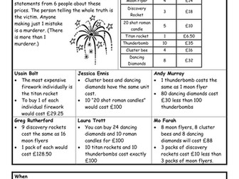  mental calculations and number work