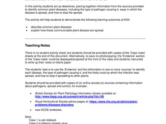New GCSE Biology - Plant Disease Detectives