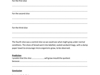 Year 6 - Micro-organisms (Mouldy Bread Experiment) 