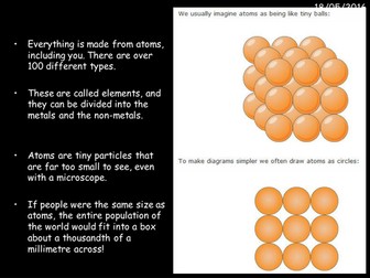 Atoms, elements, compounds and mixtures