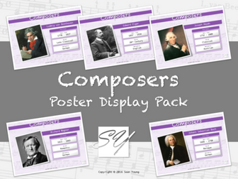 Composers – Music Classroom Poster Display Pack