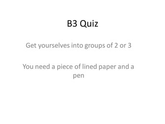 AQA Biology 3 Exam question quiz
