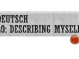 German MFL describing yourself lesson bundle.