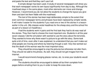 Newspaper Front Page Simulation