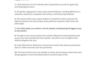 Y13 AQA Listening and translation exercises 