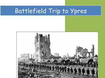 Ypres battlefield trip student workbooklet