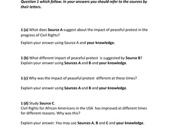 American 20th century black civil rights sources assessment