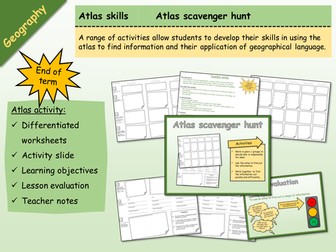 Geography - Atlas Scavenger Hunt 1