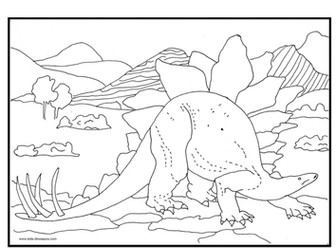 Giant Dinosaur Coloring Poster 