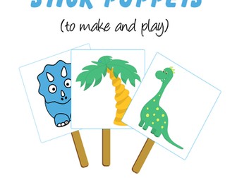Dinosaur Stick Puppets