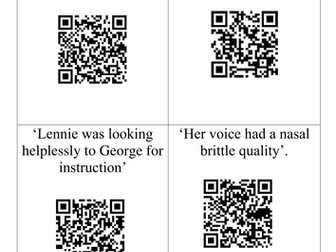 'Of Mice and Men' revision treasure hunt with QR codes and mobile phones.