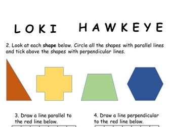 Year 3/4 Perpendicular and Parallel Lines (Differentiated)