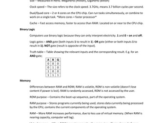 OCR GCSE Computing revision booklet