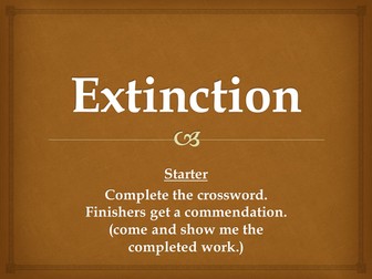 Extinction evidence lesson