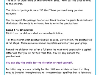 Dictation Sentences Reading Passages Texts Audio