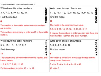 Key Stage 3 Maths Revision - Kagan Showdown