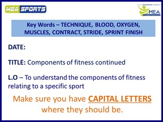 AQA GCSE PE new specification - components of fitness & fitness testing