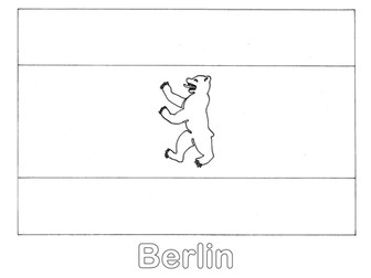 Germany's State Flags Outline Colouring Sheets