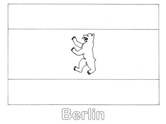 Germany's State Flags Outline Colouring Sheets