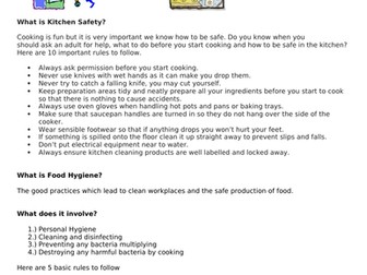 Food Technology Activities Booklet