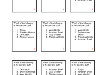 Revision Card Game - The Sign of Four