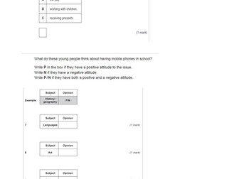 AQA GCSE  Listening and Reading exams guided lessons