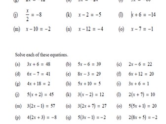 linear equations