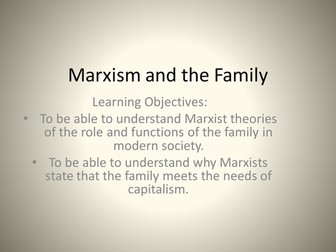 Marxism and the family