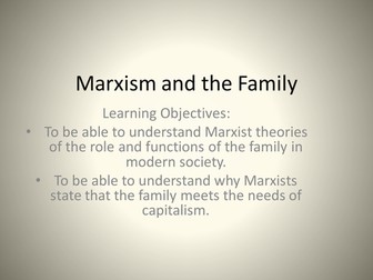 Marxism and the family