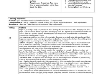 Year 7 Football Lesson Plans