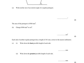 2016 Edexcel Maths Calculator "Predicted" Higher Tier Paper 