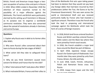 Russian Revolution - Foreign Interventions
