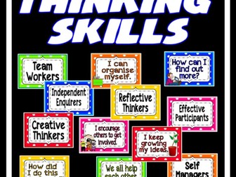 PERSONAL LEARNING THINKING SKILLS POSTERS TEACHING RESOURCES DISPLAY