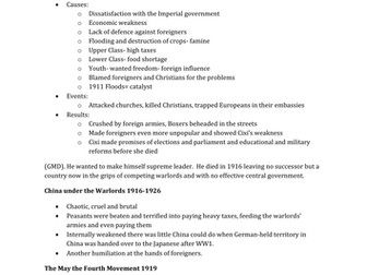 IGCSE Edexcel history - China