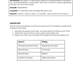 Purpose, Mode and Genre