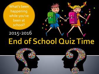 End of School Quiz For Summer 2016