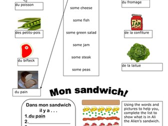 FRENCH FOOD La nourriture Worksheet 1
