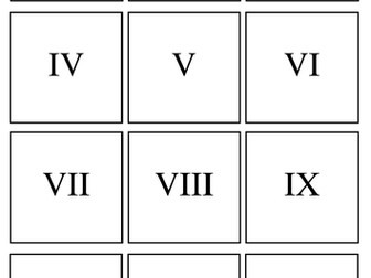 Roman Numerals Card Match