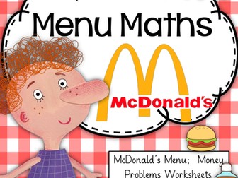McDonald's Menu Maths (money, decimals)