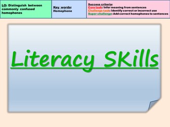 Literacy Skills: Wandered / Wondered
