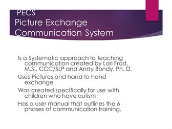 Special educational needs Communication PECS  overview