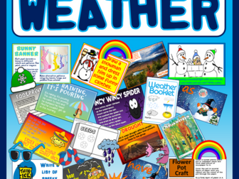 WEATHER TOPIC TEACHING RESOURCES DISPLAY ACTIVITIES SEASONS SCIENCE WINTER SUMMER SPRING AUTUMN