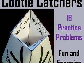 Comparing Decimals Cootie Catchers
